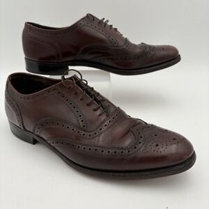 VTG‎ Florsheim Longwing Brogue Oxfords Brown Men's Leather Dress Shoes Sz 12 D